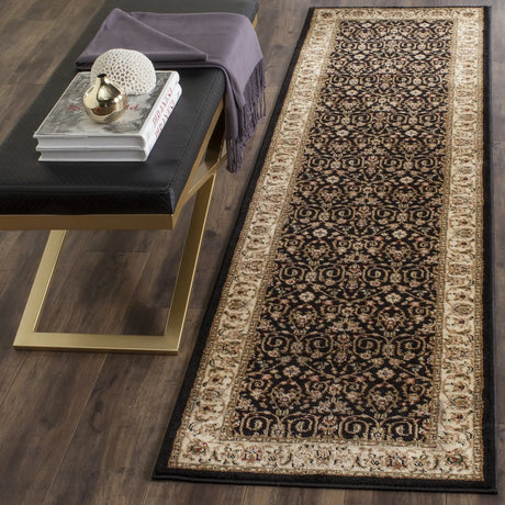 Safavieh Lyndhurst 2'-3" x 14'-0" Rug in Black / Ivory