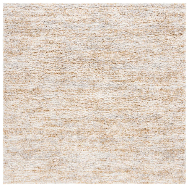 Safavieh Berber Shag 8'-0" x 8'-0" Rug in Ivory / Light Gold