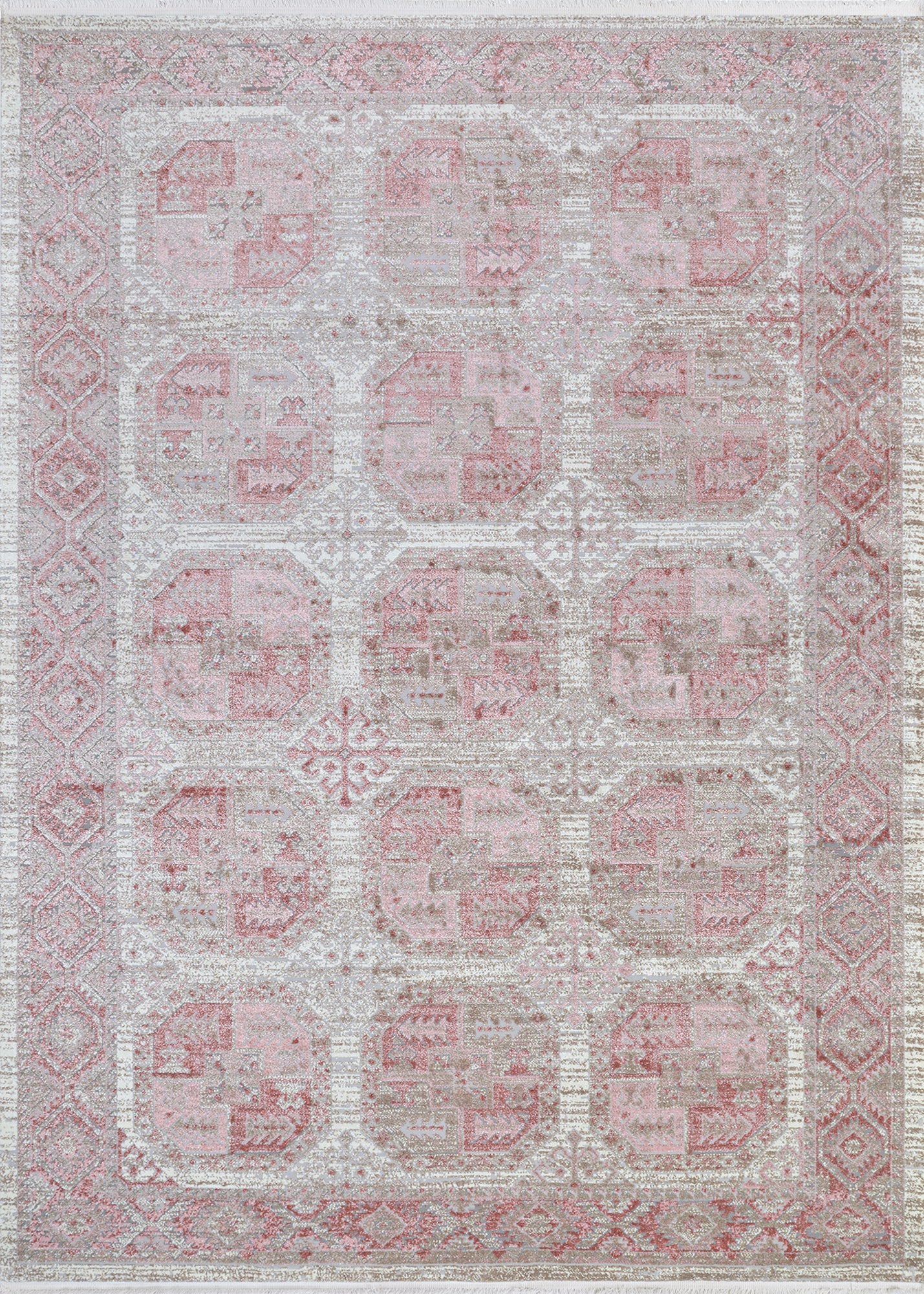 Couristan Marblehead Bokhara 2531/0255 Rustic Pink Area Rug