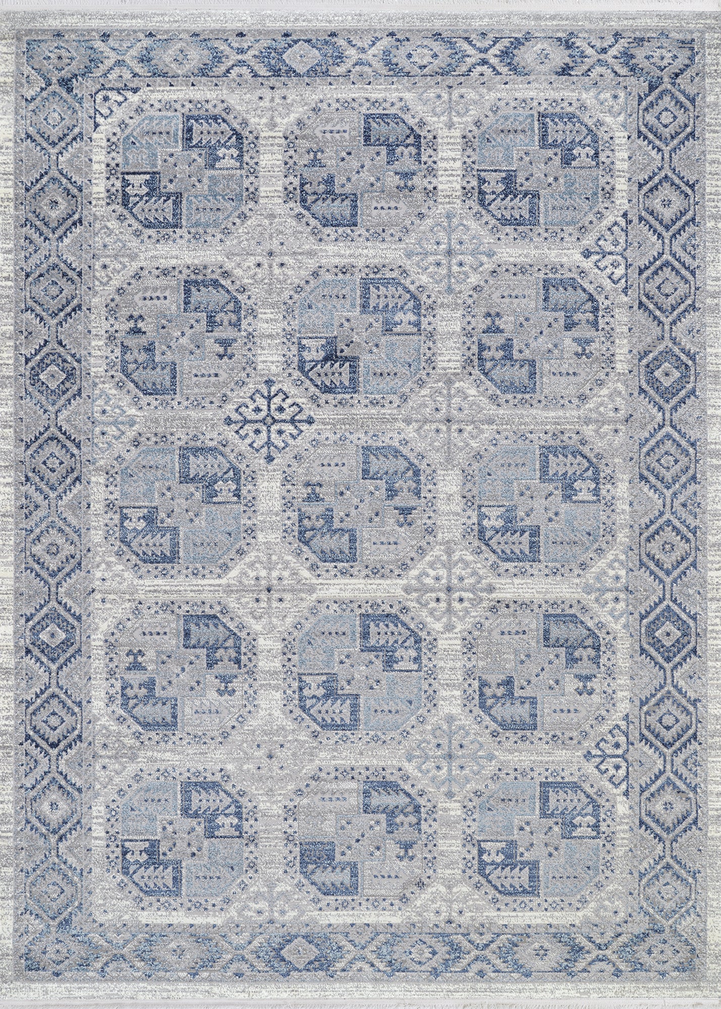 Couristan Marblehead Bokhara 2531/0471 Blue-Grey Area Rug