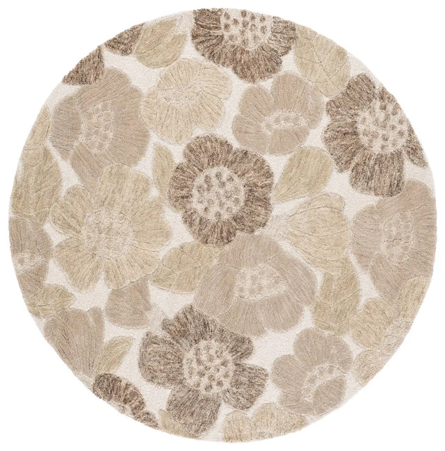 Safavieh Jardin 6'-0" x 6'-0" Rug in Grey / Ivory