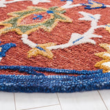 Safavieh Blossom 6'-0" x 6'-0" Rug in Rust / Blue