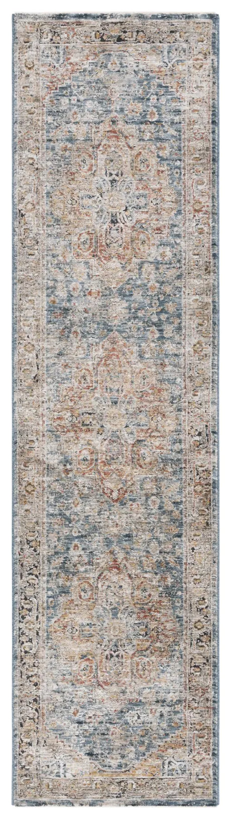 Safavieh Silverado 2'-0" x 8'-0" Rug in Blue / Rust