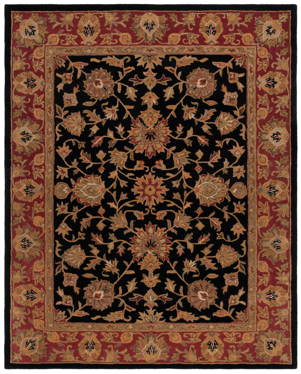Safavieh Heritage 9'-6" x 13'-6" Rug in Black / Red