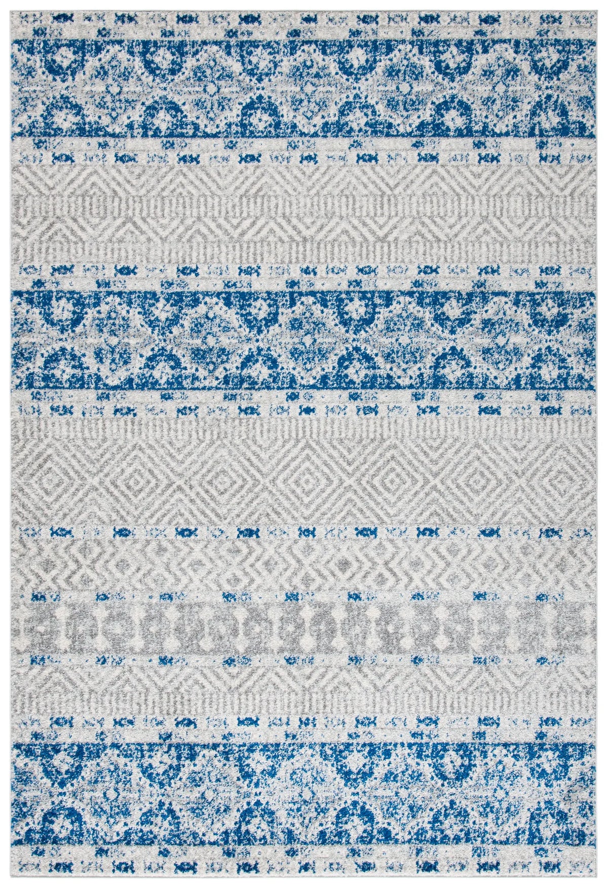 Safavieh Madison 700 4'-0" x 6'-0" Rug in Silver / Navy