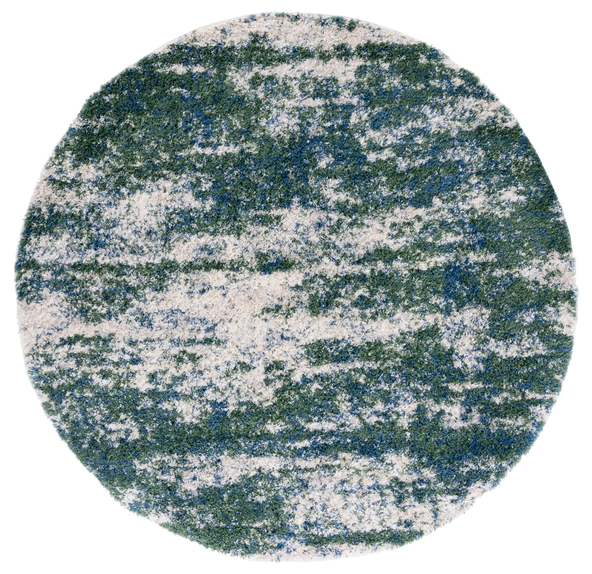Safavieh Berber Shag 200 5'-3" x 5'-3" Rug in Green / Beige