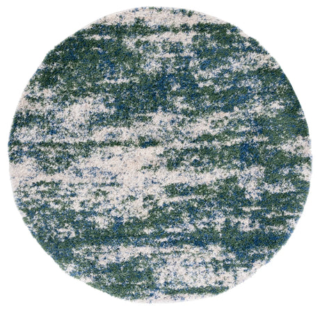 Safavieh Berber Shag 200 5'-3" x 5'-3" Rug in Green / Beige