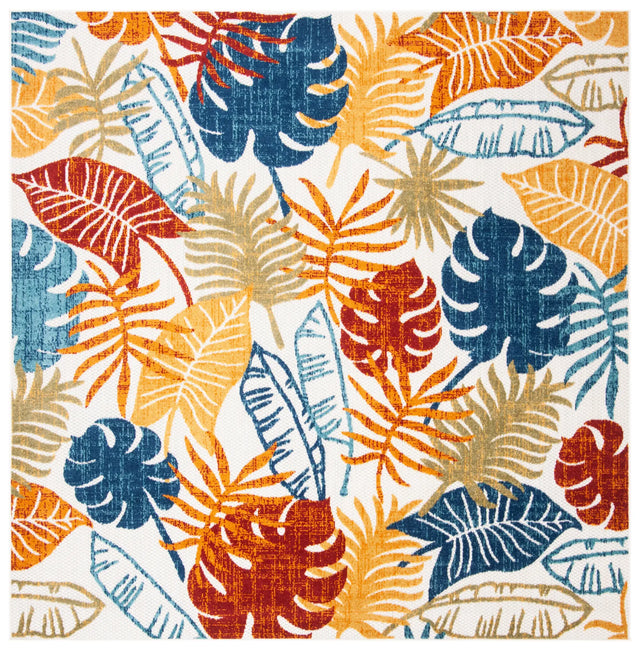 Safavieh Cabana 6'-7" x 6'-7" Rug in Creme / Red
