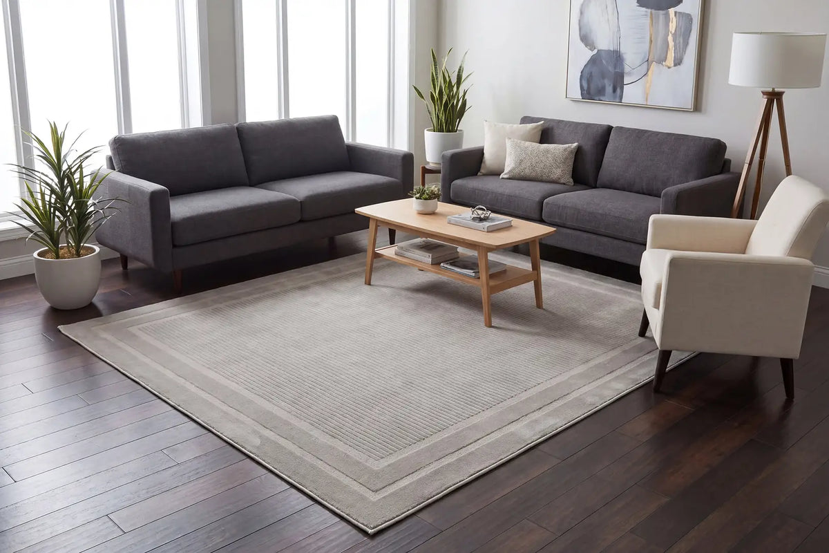 Dynamic Rugs Timeless 6931 Power Loomed Modern Grey Rug - Room