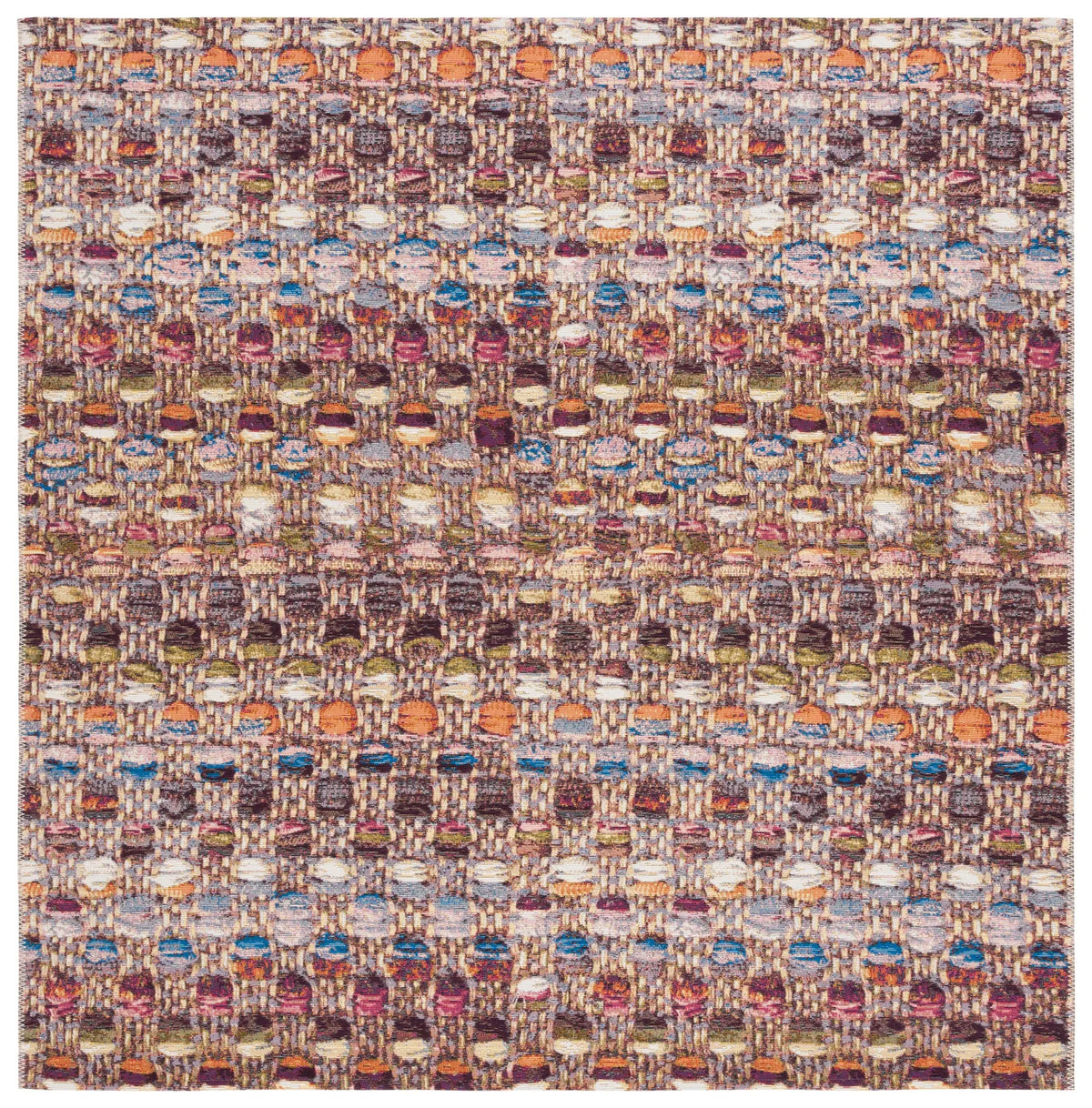 Safavieh Barbados 500 6'-6" x 6'-6" Rug in Purple / Green Rust