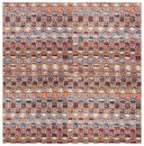 Safavieh Barbados 500 6'-6" x 6'-6" Rug in Purple / Green Rust