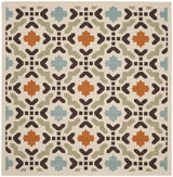 Safavieh Veranda 6'-7" x 6'-7" Rug in Cream / Terracotta