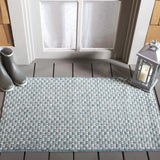 Safavieh Courtyard 2'-0" x 3'-7" Rug in Light Blue / Light Grey