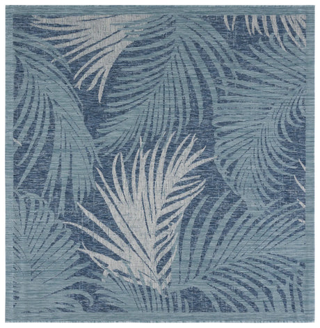 Safavieh Courtyard 6'-7" x 6'-7" Rug in Aqua / Navy