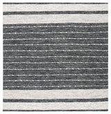 Safavieh Striped Kilim 7'-0" x 7'-0" Rug in Black / Ivory