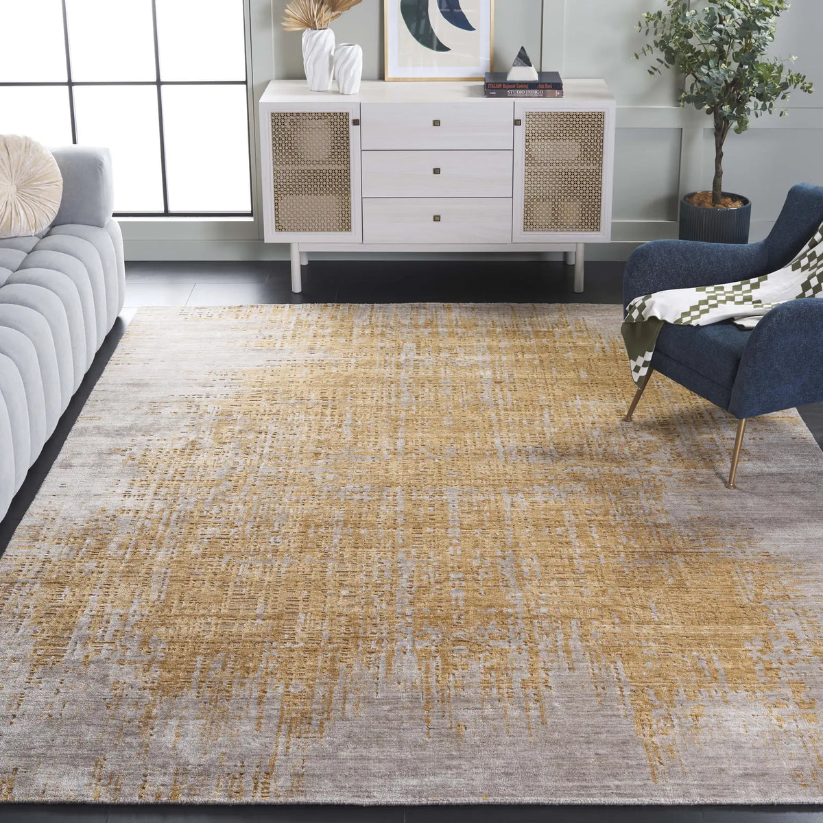 Safavieh Mirage 10'-0" x 14'-0" Rug in Grey / Gold