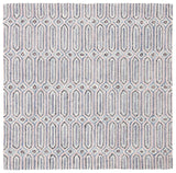 Safavieh Micro-Loop 5'-0" x 5'-0" Rug in Pink / Grey