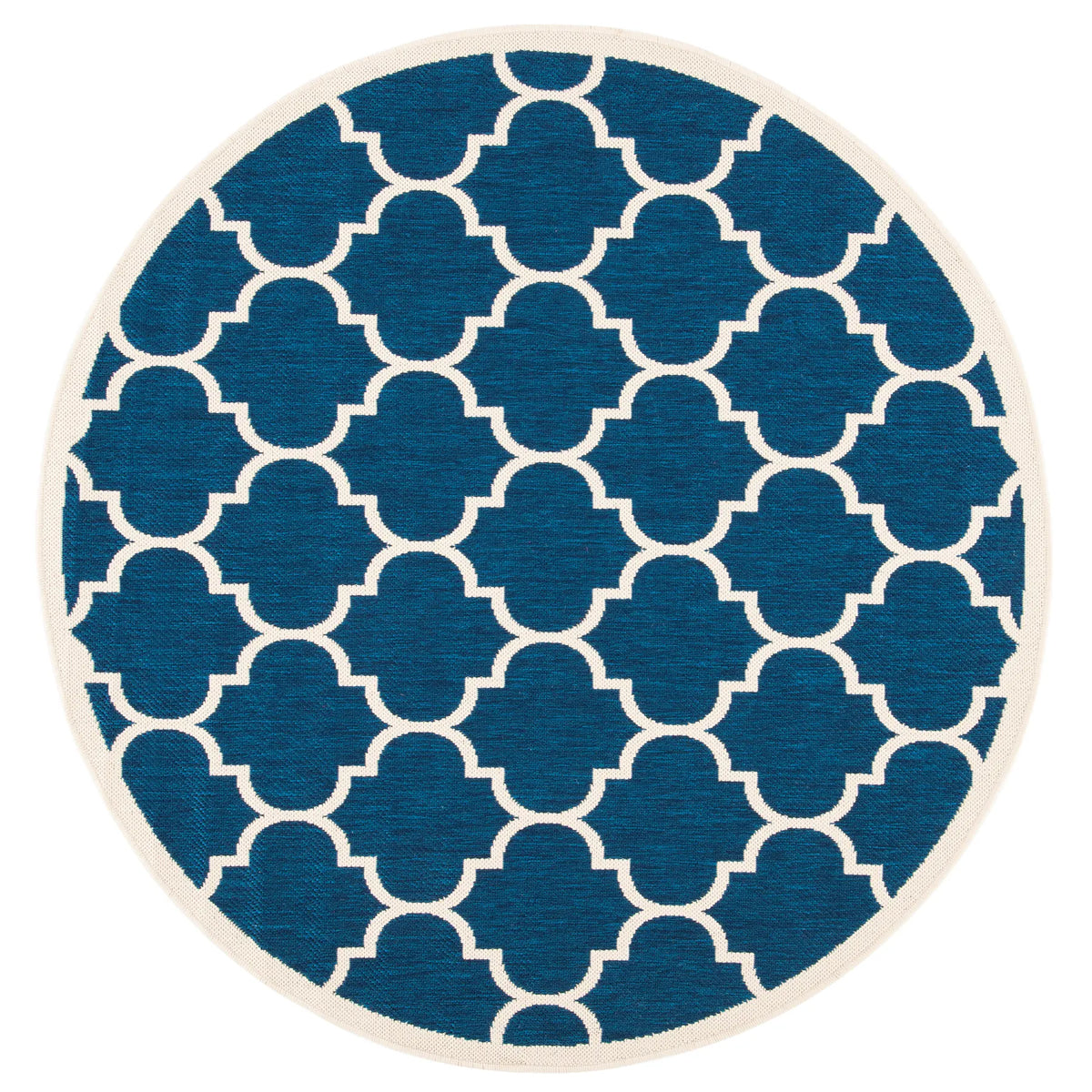 Safavieh Courtyard 5'-3" x 5'-3" Rug in Navy / Beige