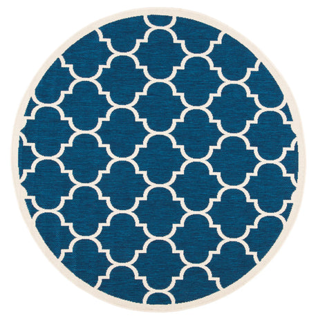 Safavieh Courtyard 5'-3" x 5'-3" Rug in Navy / Beige