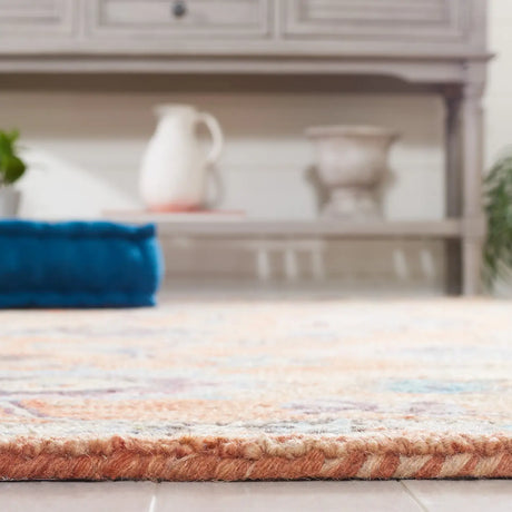 Safavieh Blossom 4'-0" x 6'-0" Rug in Rust / Blue