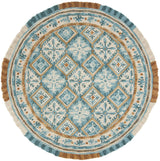 Safavieh Blossom 6'-0" x 6'-0" Rug in Ivory / Teal