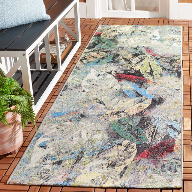 Safavieh Barbados 500 2'-8" x 8'-0" Rug in Black Green / Pink