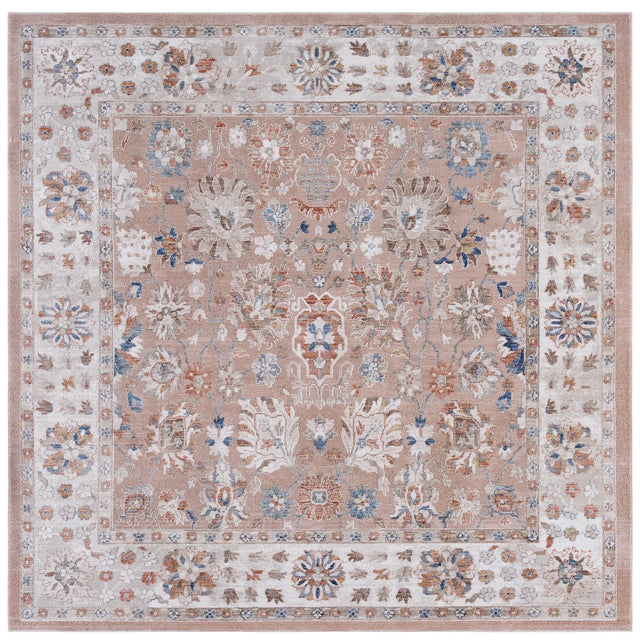 Safavieh Ellwood 6'-5" x 6'-5" Rug in Salmon / Beige