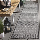 Safavieh Courtyard 2'-3" x 10'-0" Rug in Black / Grey