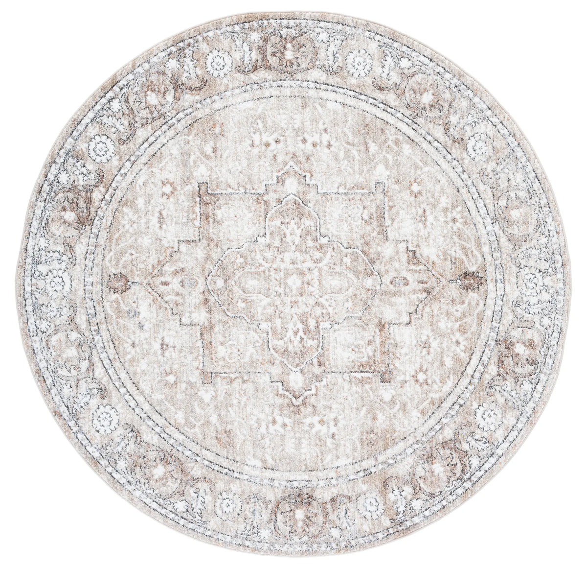 Safavieh Jasmine 5'-3" x 5'-3" Rug in Ivory / Beige