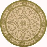 Safavieh Courtyard 5'-3" x 5'-3" Rug in Natural / Olive