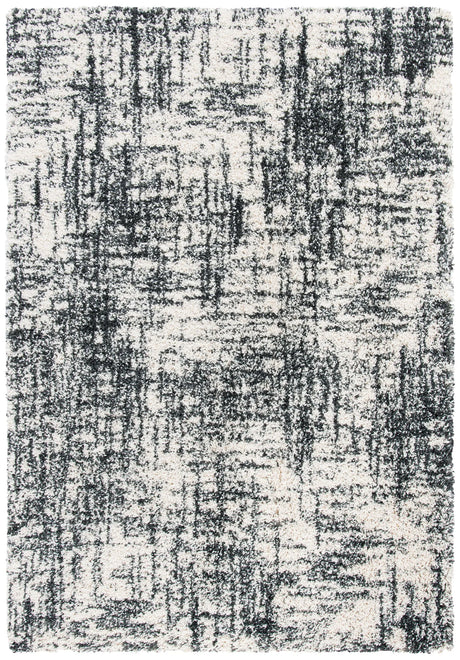 Safavieh Hudson Shag 4'-0" x 6'-0" Rug in Ivory / Dark Grey
