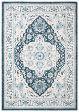 Safavieh Isabella 4'-0" x 6'-0" Rug in Navy / Creme