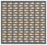 Safavieh Courtyard 5'-3" x 5'-3" Rug in Grey / Beige