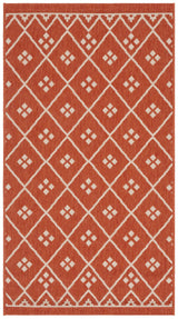 Safavieh Courtyard 2'-7" x 5'-0" Rug in Terracotta / Light Beige