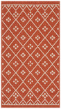 Safavieh Courtyard 2'-7" x 5'-0" Rug in Terracotta / Light Beige