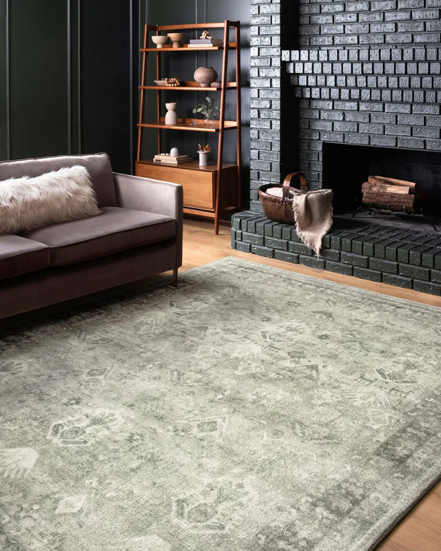 Loloi Rosette Ros-04 Steel/Graphite Rugs - room scene 2
