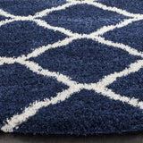 Safavieh Hudson Shag 5'-3" x 5'-3" Rug in Navy / Ivory