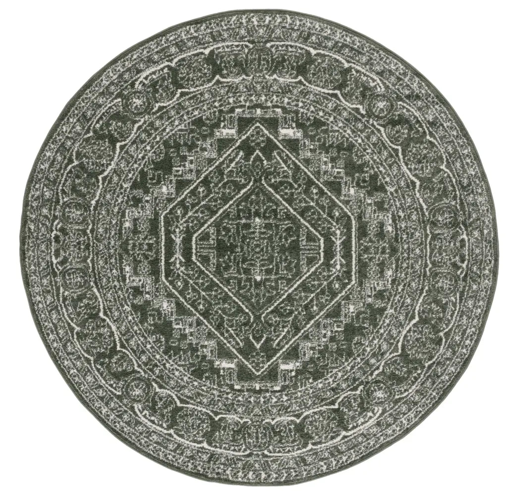Safavieh Adirondack 6'-0" x 6'-0" Rug in Dark Green / Ivory