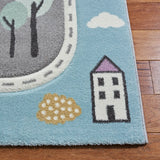 Safavieh Carousel Kids 100 4'-0" x 6'-0" Rug in Grey / Light Blue