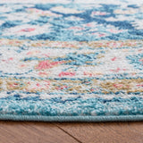 Safavieh Madison 6'-7" x 6'-7" Rug in Light Blue / Ivory