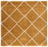 Safavieh Hudson Shag 7'-0" x 7'-0" Rug in Gold / Ivory