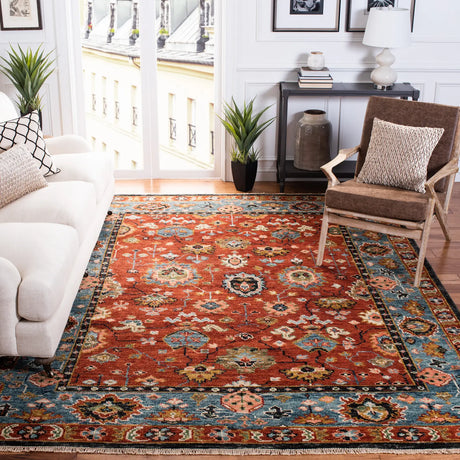 Safavieh Samarkand 10'-0" x 14'-0" Rug in Red / Blue