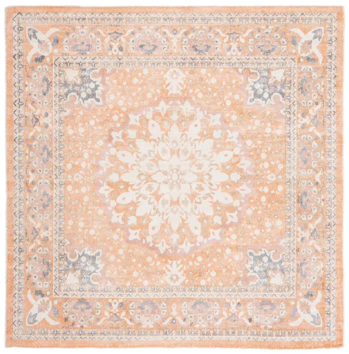 Safavieh Restoration Vintage 6'-0" x 6'-0" Rug in Rust / Orange