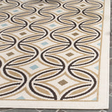Safavieh Veranda 4'-0" x 5'-7" Rug in Cream / Chocolate
