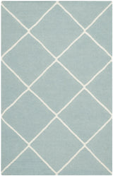 Safavieh Dhurries 2'-6" x 4'-0" Rug in Light Blue / Ivory