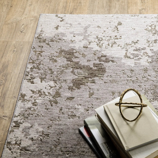 Oriental Weavers Sphinx Nebulous 5091E Grey/ Ivory Rugs - corner detail