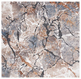 Safavieh Cyrus Shag 6'-7" x 6'-7" Rug in Grey / Rust