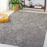 Safavieh Micro-Loop 5'-0" x 8'-0" Rug in Black / Ivory