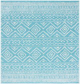 Safavieh Tulum 6'-7" x 6'-7" Rug in Turquoise / Ivory