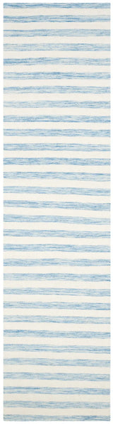 Safavieh Dhurries 2'-6" x 10'-0" Rug in Aqua / Ivory